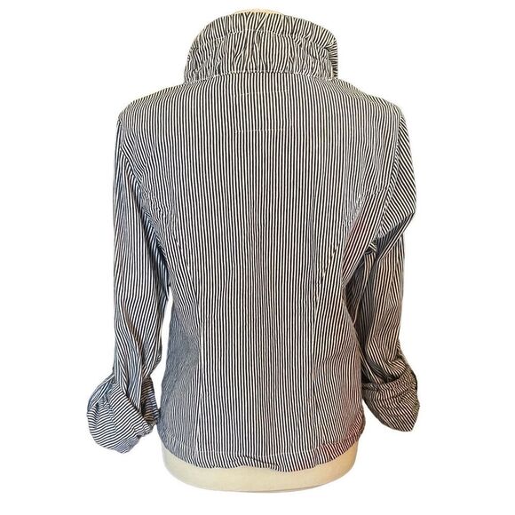 L.A.L Live A Little Long Sleeve Striped Cotton Full Zip Jacket Size Medium - Picture 2 of 9